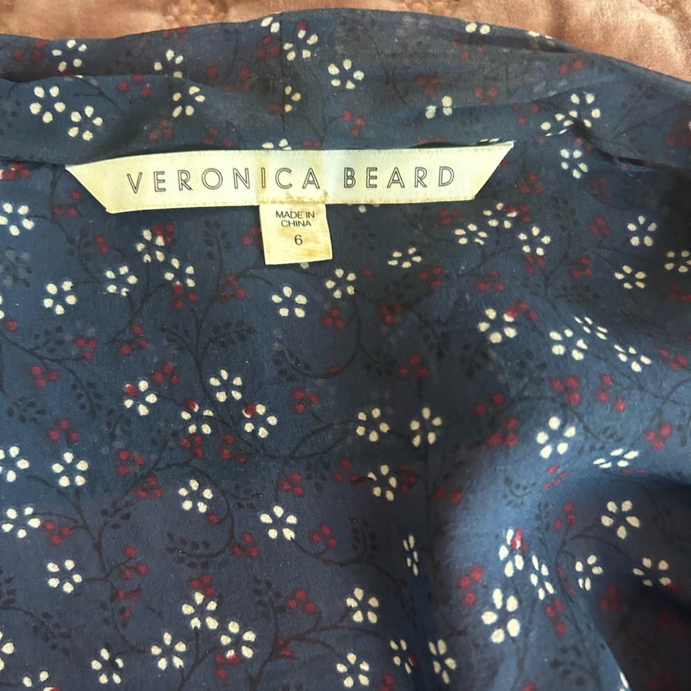 Veronica Beard silk neck tie button down